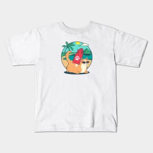 The Cat on the Beach Kids T-Shirt